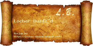 Locher Buzád névjegykártya